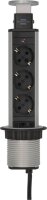 brennenstuhl Tower Power 3-fach Tischsteckdose 2,0 m silber