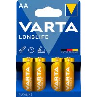 VARTA Batterien LONGLIFE Alkali-Mangan Mignon AA 1,5 V, 4 St.