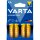 VARTA Batterien LONGLIFE Alkali-Mangan Mignon AA 1,5 V, 4 St.