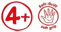 Marabu Kinderschere KiDS rot mit bedruckten...