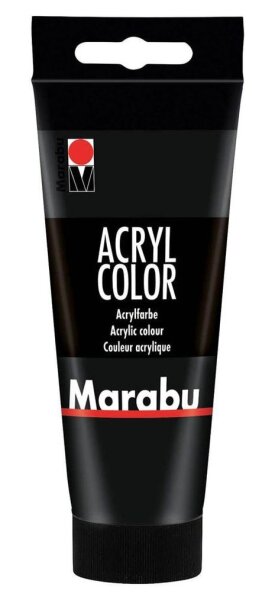 Marabu Acrylfarbe schwarz 100 ml, 1 St.