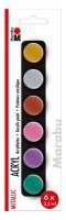 Marabu Metallic Acrylfarben farbsortiert, 6 St.