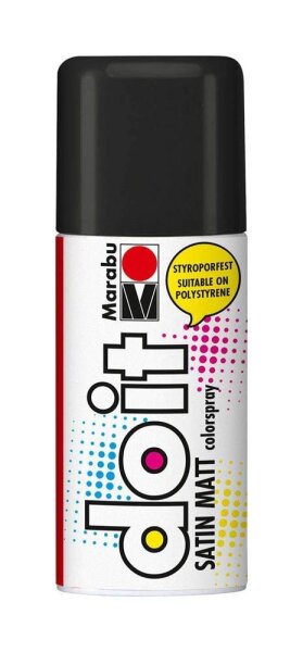 Marabu Do it Satin Matt Acrylspray Sprühfarbe schwarz 150,0 ml, 1 St.
