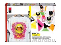 Marabu Neon Stoffmalfarben farbsortiert, 5 St.