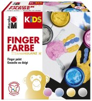 Marabu KiDS Sternenglanz Fingerfarben farbsortiert, 4 St.