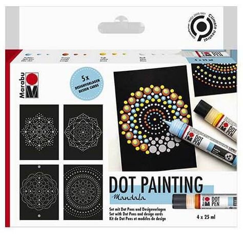 Marabu Mandala Dot Pen Set farbsortiert, 4 St.