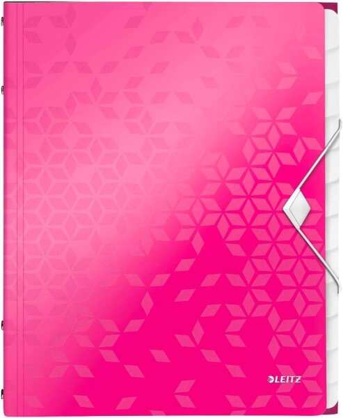 LEITZ Ordnungsmappe WOW 4634 12 Fächer pink, 1 St.