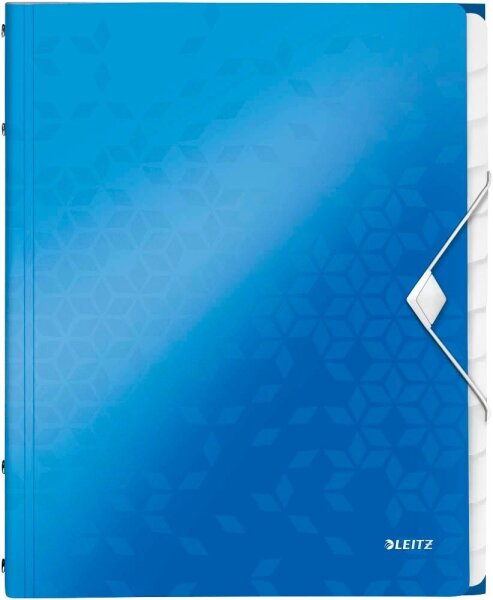 LEITZ Ordnungsmappe WOW 4634 12 Fächer blau, 1 St.