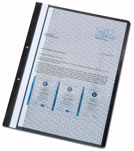 HIDENTITY® Archivhefter Kunststoff schwarz DIN A4, 5 St.