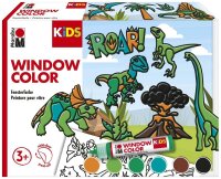 Marabu Dinosaurier Fenstermalfarben farbsortiert 6 x 25,0 ml