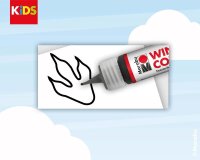 Marabu Dinosaurier Fenstermalfarben farbsortiert 6 x 25,0 ml