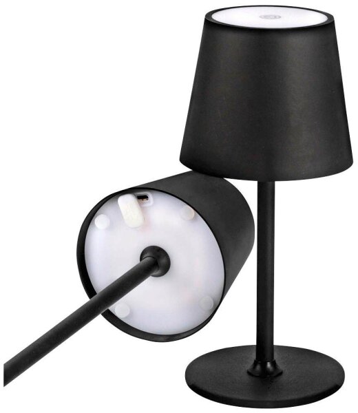 Idena LED Akku-Tischleuchte schwarz