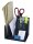 WEDO Schreibtisch-Organizer Office schwarz Metall 4 Fächer 15,8 x 13,5 x 14,5 cm
