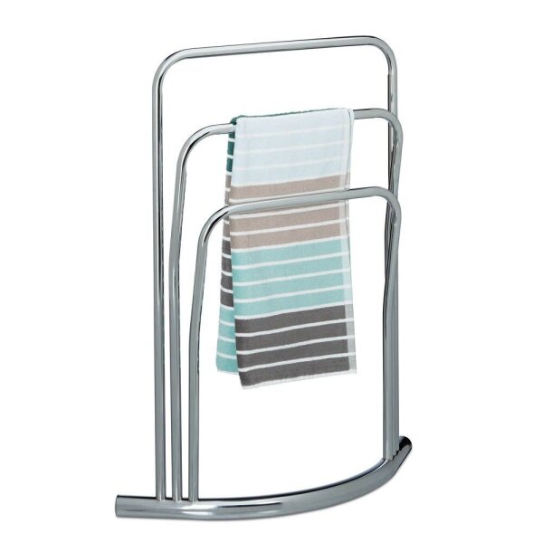 relaxdays Handtuchständer CURVY silber, 1 St.