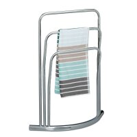 relaxdays Handtuchständer CURVY silber, 1 St.