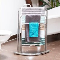 relaxdays Handtuchständer CURVY silber, 1 St.