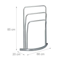 relaxdays Handtuchständer CURVY silber, 1 St.
