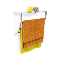 relaxdays Handtuchhalter silber, 1 St.