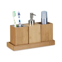 relaxdays Badaccessoires-Set braun, 1 Set
