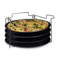 relaxdays Pizzableche Ø 29,0 cm, 4 St.