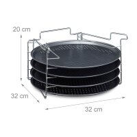 relaxdays Pizzableche Ø 29,0 cm, 4 St.