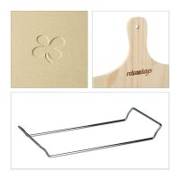 relaxdays Pizzastein-Set beige  ( 10020491_0 )