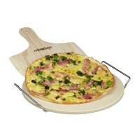 relaxdays Pizzastein-Set beige  ( 10020491_0 )