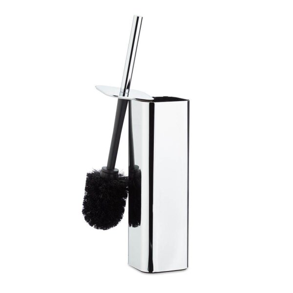 relaxdays WC-Garnitur silber/schwarz Metall, 1 St.