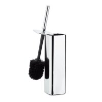 relaxdays WC-Garnitur silber/schwarz Metall, 1 St.