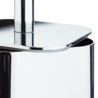 relaxdays WC-Garnitur silber/schwarz Metall, 1 St.