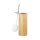 relaxdays WC-Garnitur braun/silber Holz, 1 St.