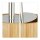 relaxdays WC-Garnitur braun/silber Holz, 1 St.