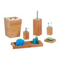relaxdays Badaccessoires-Set braun, 1 Set