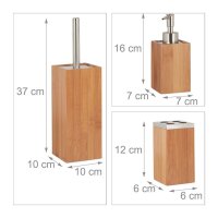 relaxdays Badaccessoires-Set braun, 1 Set