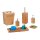 relaxdays Badaccessoires-Set braun, 1 Set