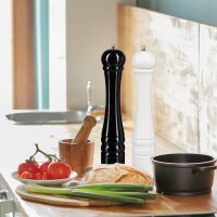 relaxdays Salz- und Pfeffermühlen-Set weiß/schwarz Höhe: 30,0 cm 2-tlg., 2 St.