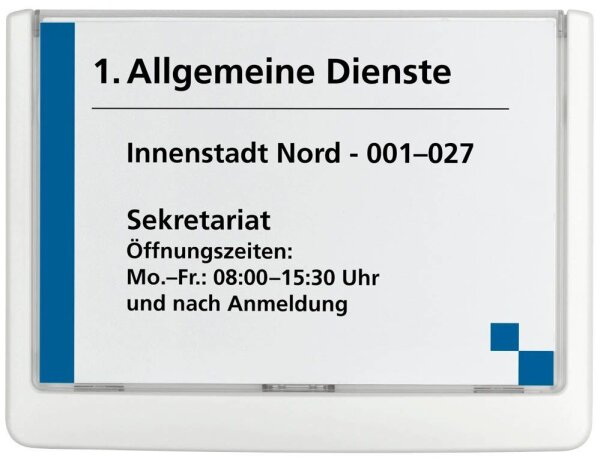 DURABLE Türschild CLICK SIGN Kunststoff weiß 14,9 x 10,55  cm, 1 St.