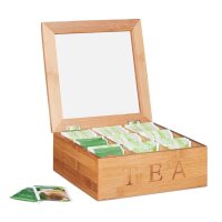 relaxdays Teebox braun 22,0 x 22,0 cm  ( 10024614_0 )