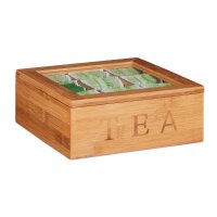 relaxdays Teebox braun 22,0 x 22,0 cm  ( 10024614_0 )