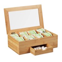 relaxdays Teebox braun 33,0 x 20,0 cm  ( 10027481_0 )