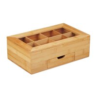 relaxdays Teebox braun 33,0 x 20,0 cm  ( 10027481_0 )