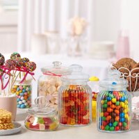 relaxdays Vorratsdosen-Set transparent 1,0 l, 1 Set