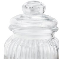 relaxdays Vorratsdosen-Set transparent 1,0 l, 1 Set