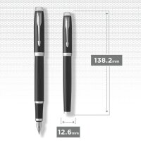 PARKER IM Black Lacquer Patronenfüller schwarz M (mittel), 1 St.
