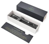 PARKER Kugelschreiber IM Black Lacquer schwarz hochglänzend, Schreibfarbe: blau, 1 St.