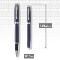 PARKER IM Matte Blue Patronenfüller blau M (mittel), 1 St.