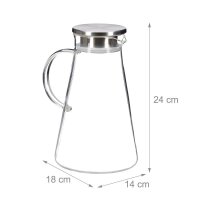 relaxdays Karaffe 1,8 l, 1 St.