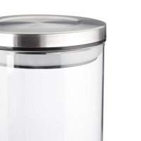 relaxdays Vorratsdosen 28,0 cm hoch transparent 1,8 l, 3 St.