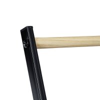 relaxdays Handtuchständer schwarz, Holz-Optik, 1 St.