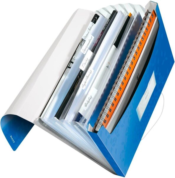 LEITZ Fächermappe WOW 4589 6 Fächer blau, 1 St.